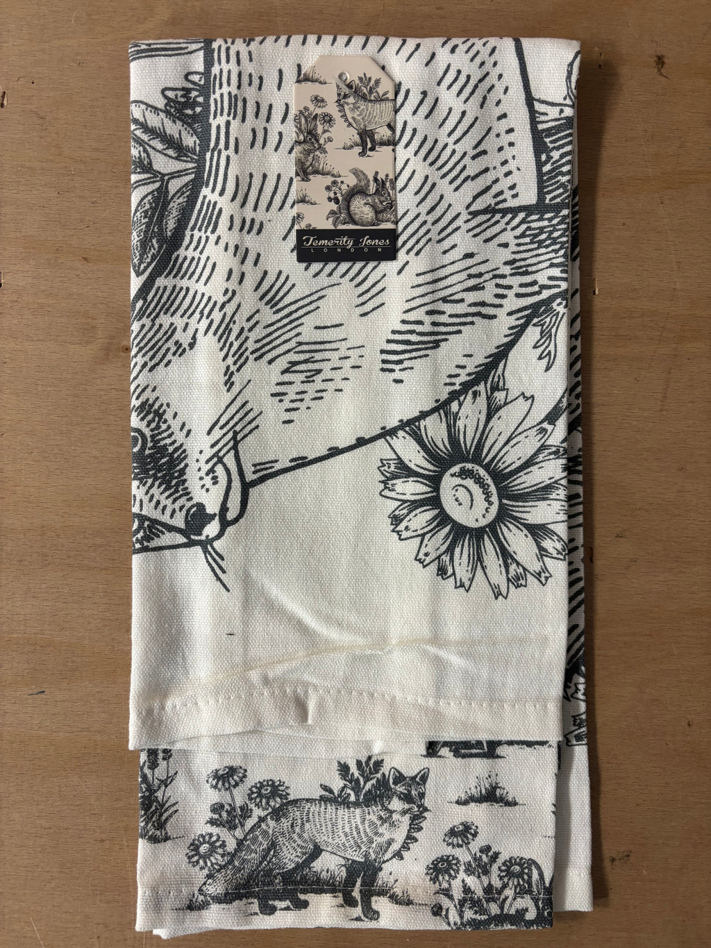 Woodland forest tea towel