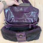 Fiorelli purple mohair textured shoulder bag