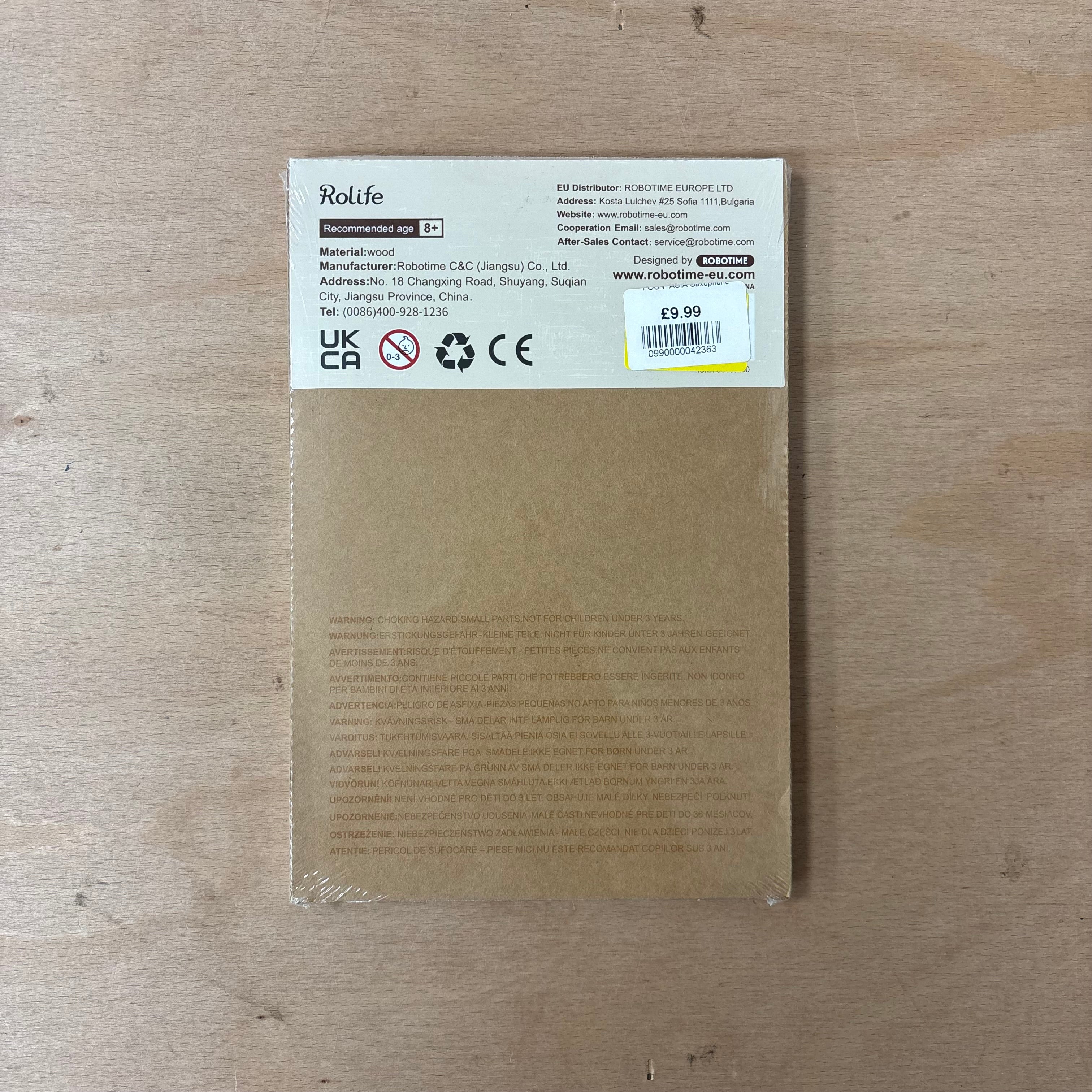 Rolife 3D saxophone wooden model kit