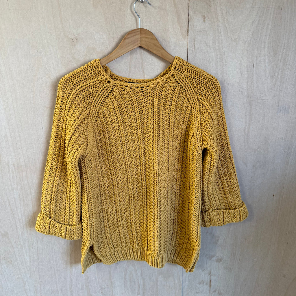 Massimo dutti cable knit orange jumper size small