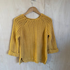 Massimo dutti cable knit orange jumper size small