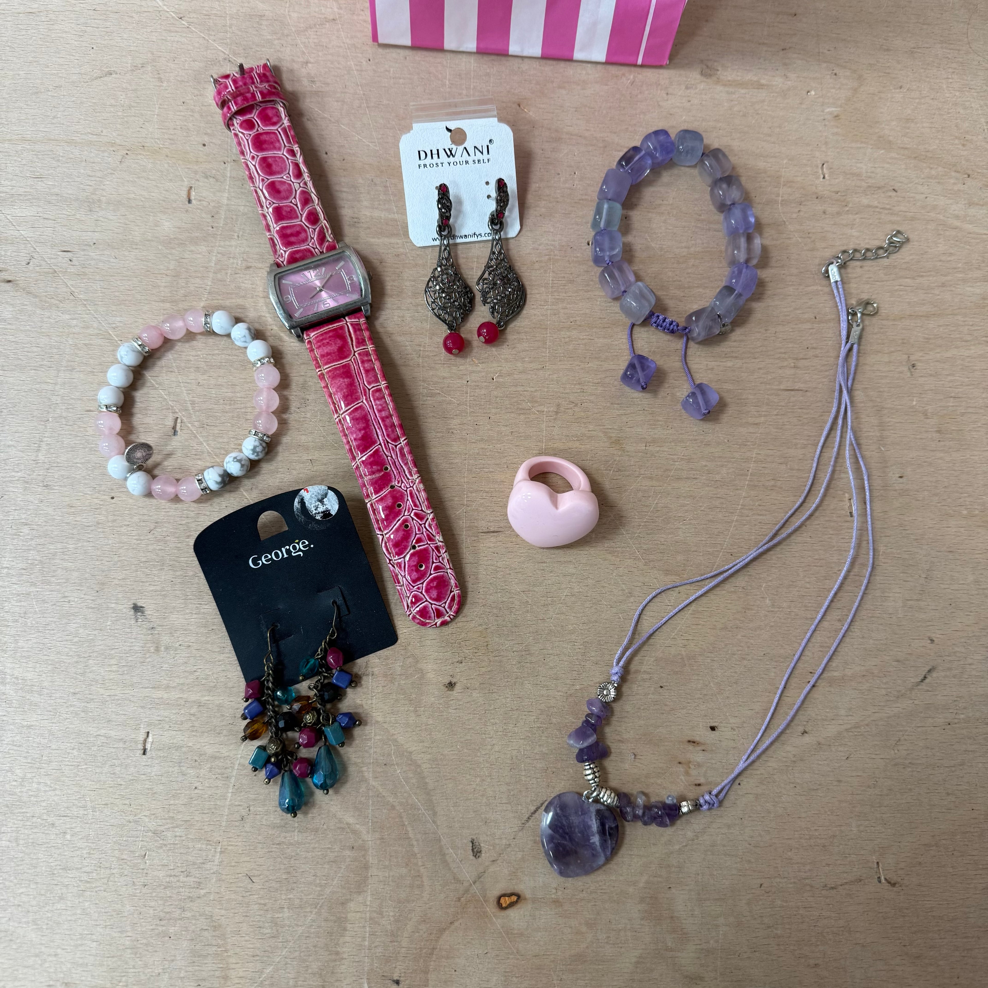 Pink/purple jewellery bundle ladies