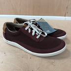 Clarks mapped edge burgundy lace up trainers size 8 UK brand new