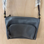 Tignanello grey genuine leather cross body bag brand new