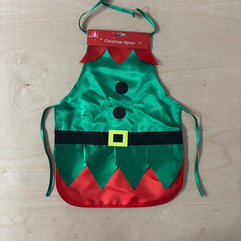 Festive kids wonderland christmas apron Elf