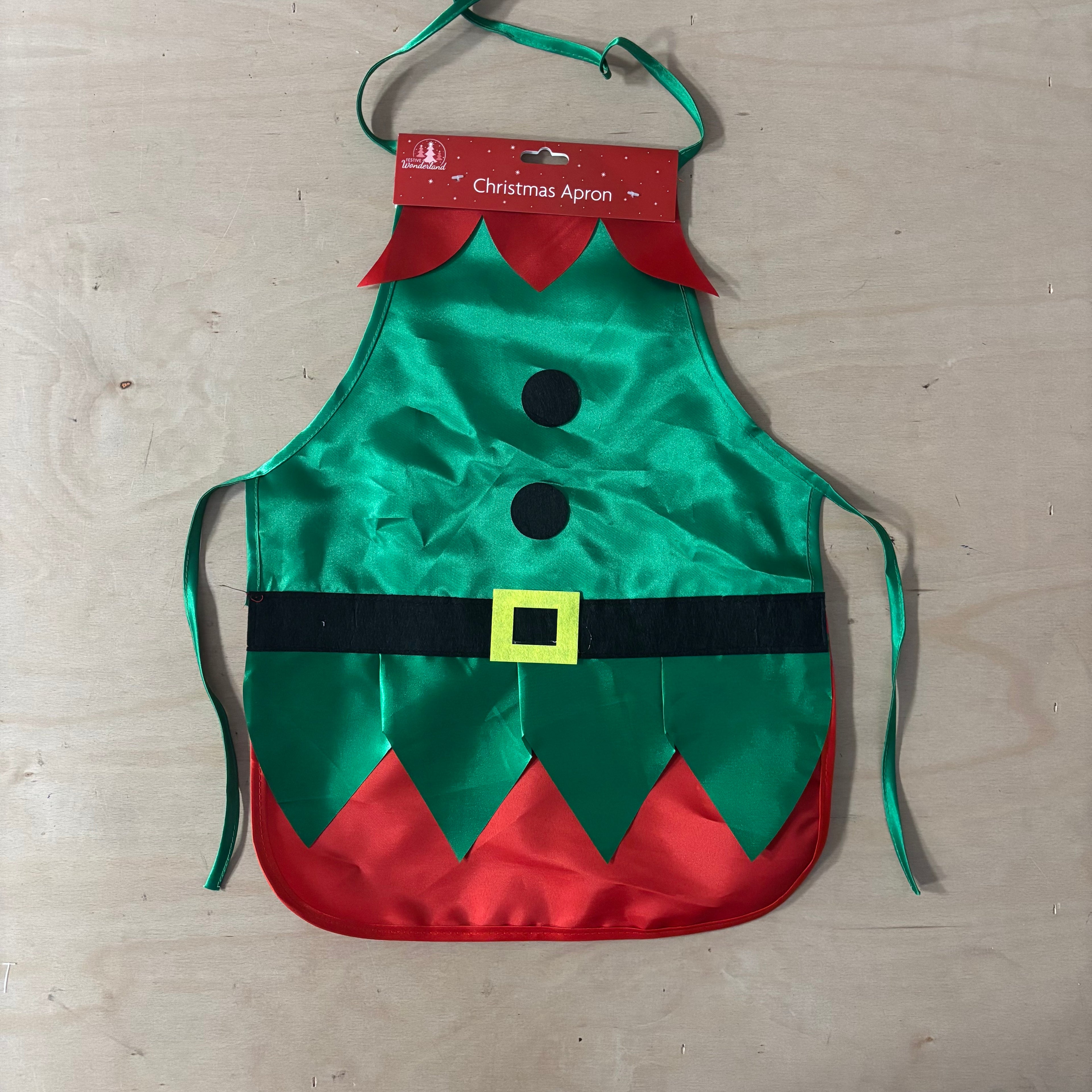 Festive kids wonderland christmas apron Elf