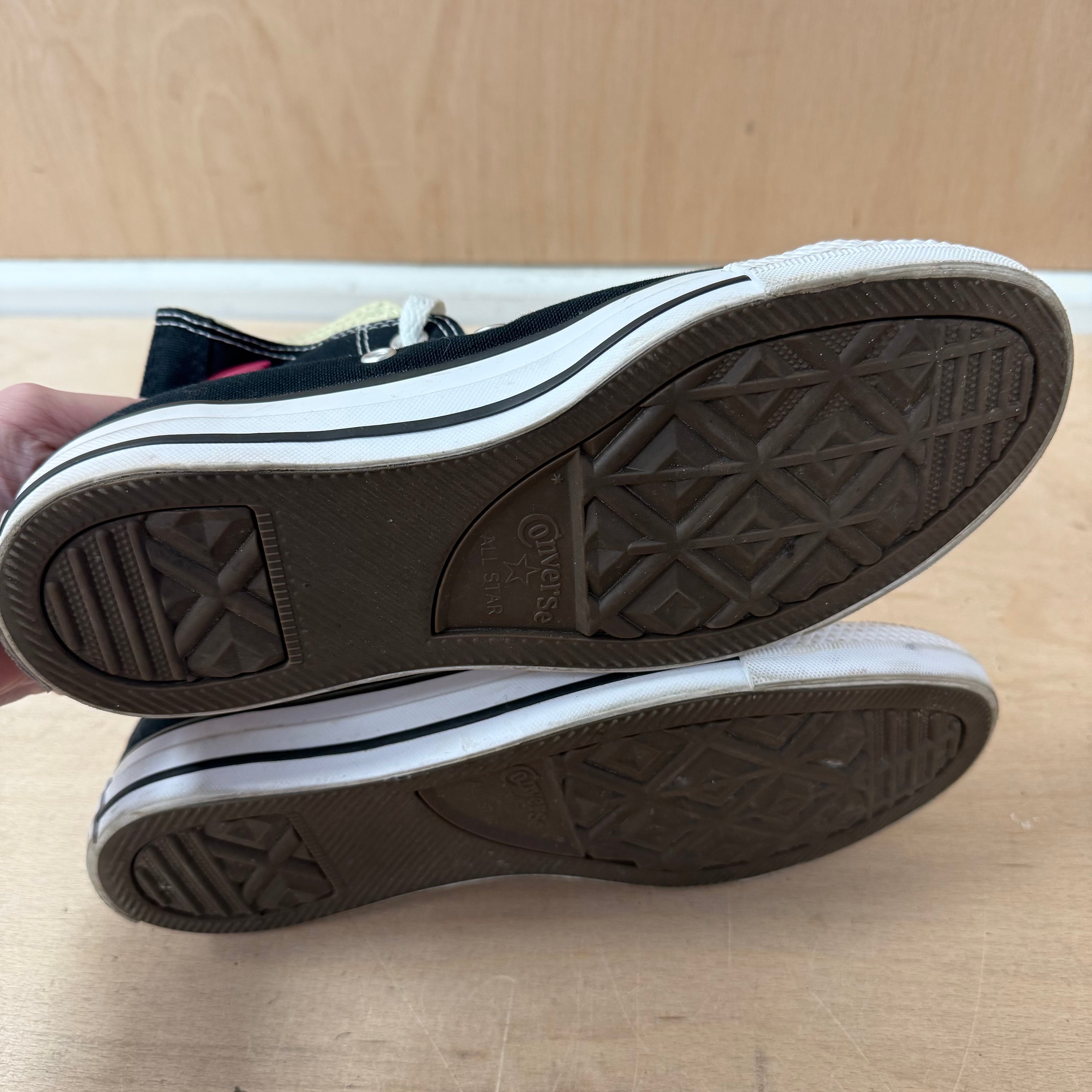 Converse all-star hi tops black white soles UK size 5 ~ unisex