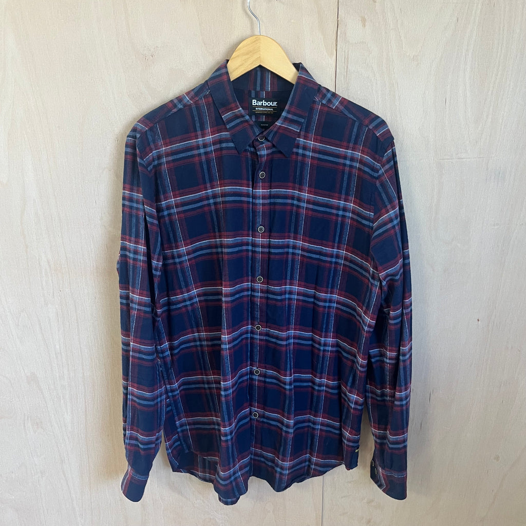 Barbour checked long sleeve shirt size large