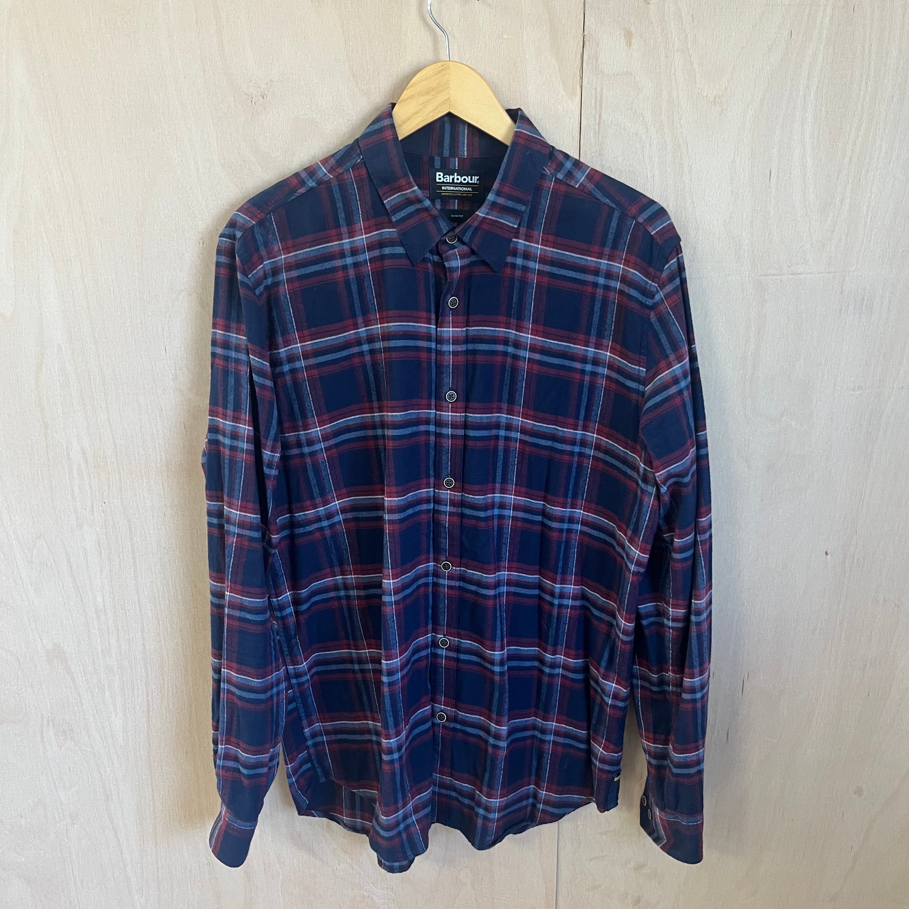 Barbour checked long sleeve shirt size large