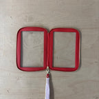 Stackers red clear pouch