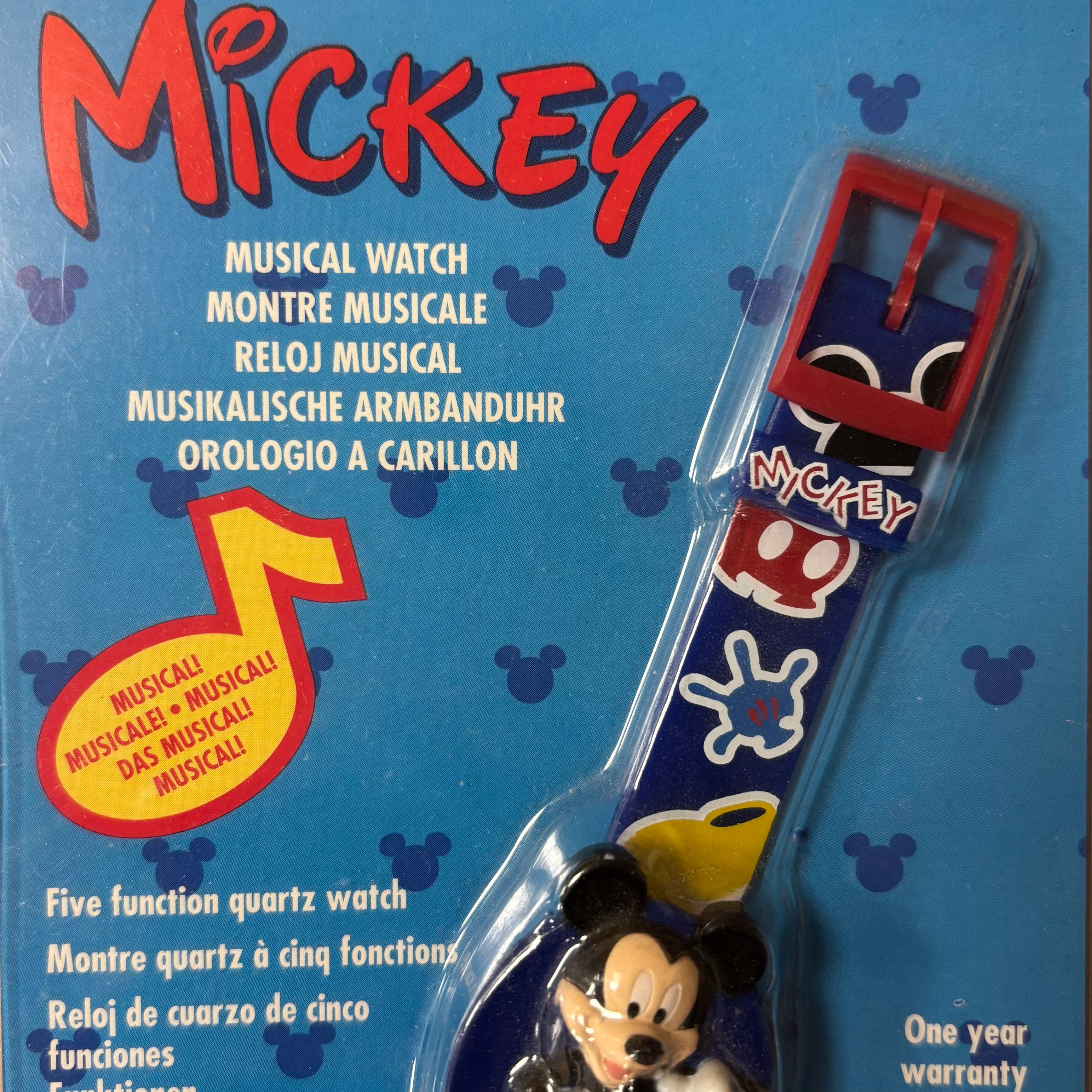 Disney mickey kids musical watch vintage