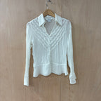 Allison taylor sheer white blouse size medium