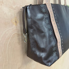 Radley brown leather shoulder bag with floral detail