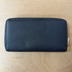 US polo assn navy leather zipped clutch purse