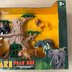Kids safari play set 9 pieces animals new in box
