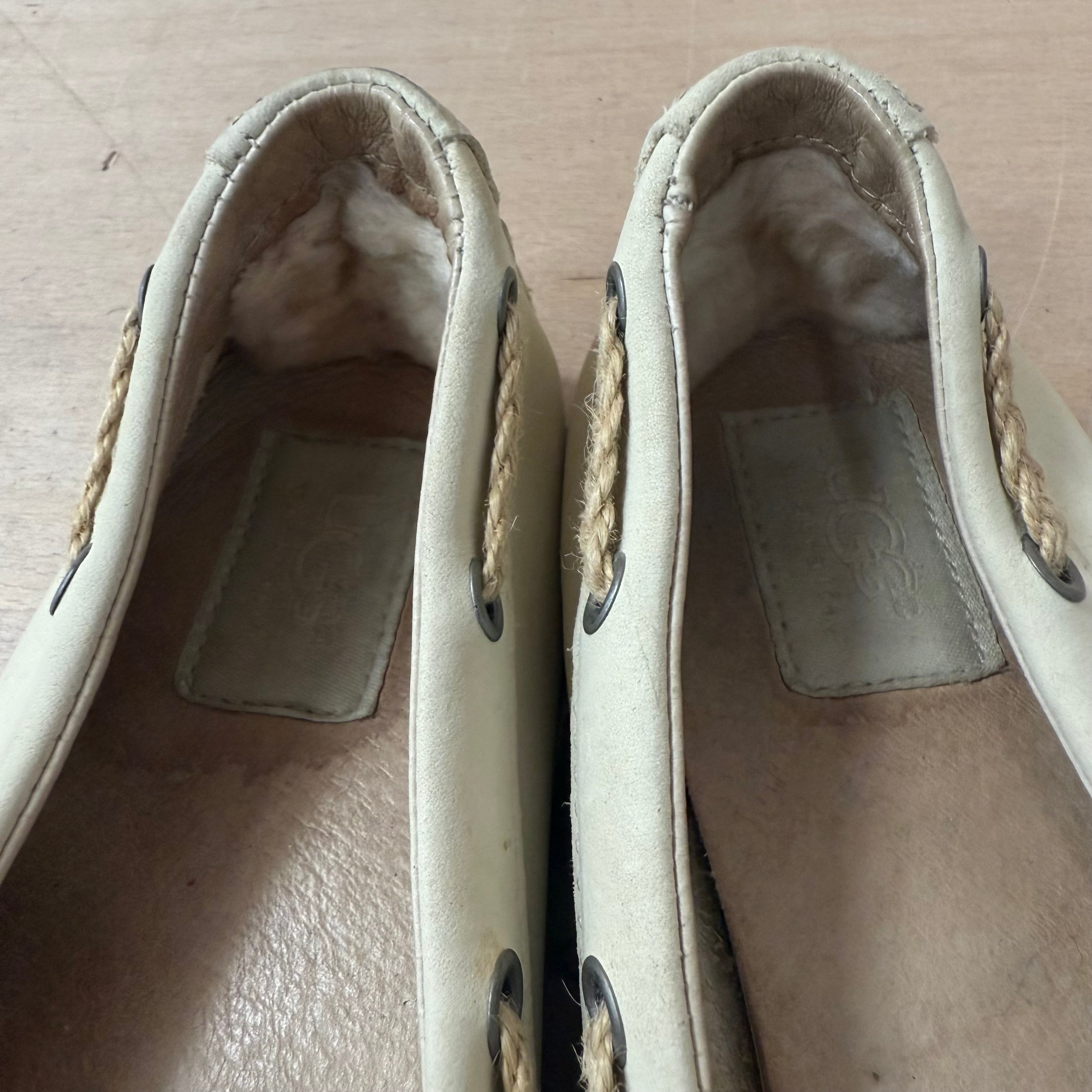 UGG beige loafer boat shoe size 7