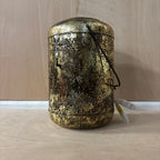 Festive merry christmas gold lantern