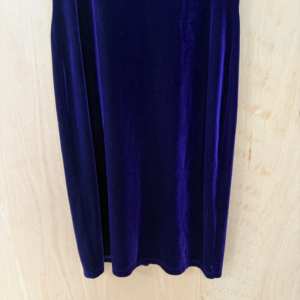 BHS vintage purple velvet bodycon dress size 14