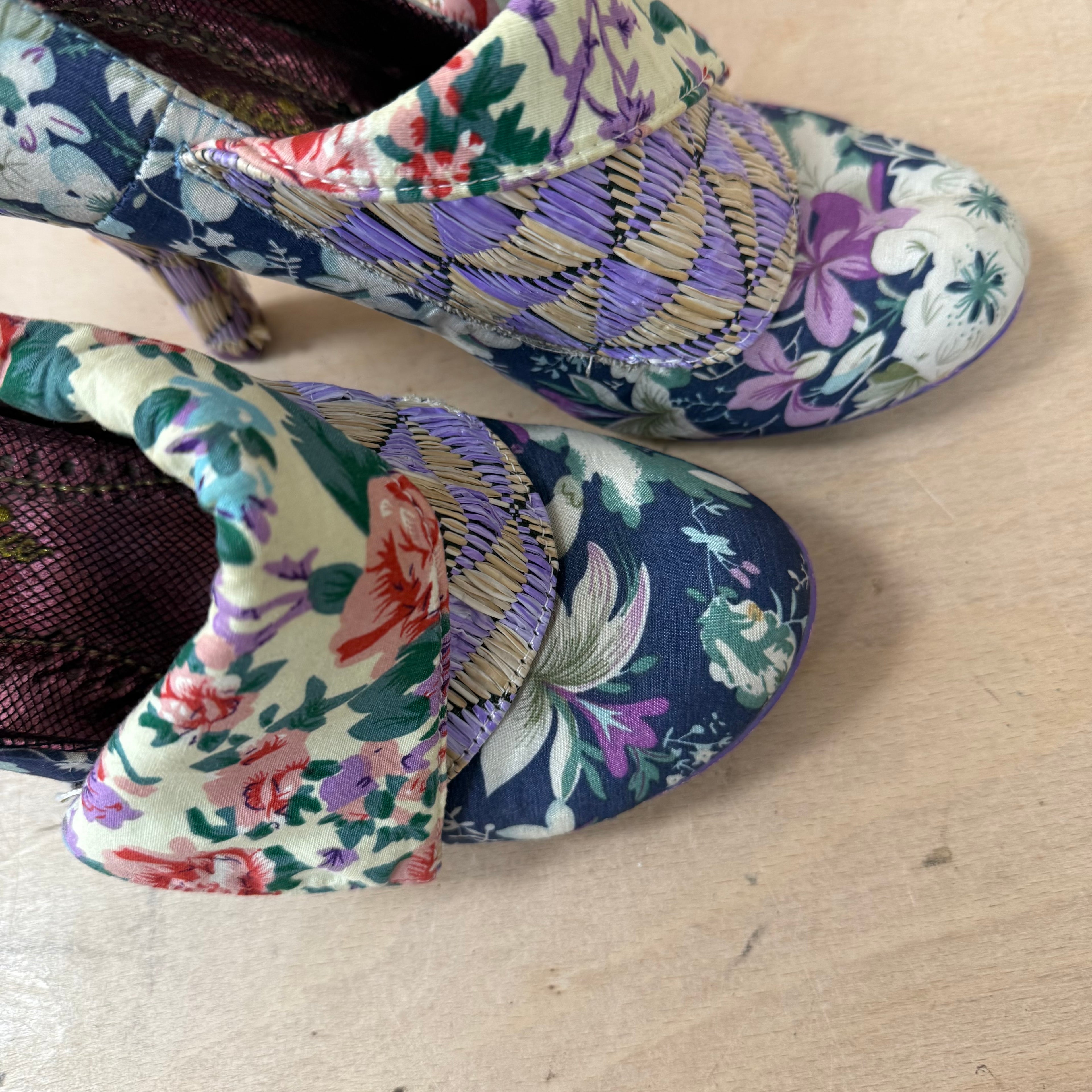 Irregular choice heels mutiny purple flick flack size 6