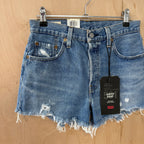 Levi's ladies denim shorts distressed new 25" waist