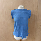 Per una blue knitted top vest size 12 brand new