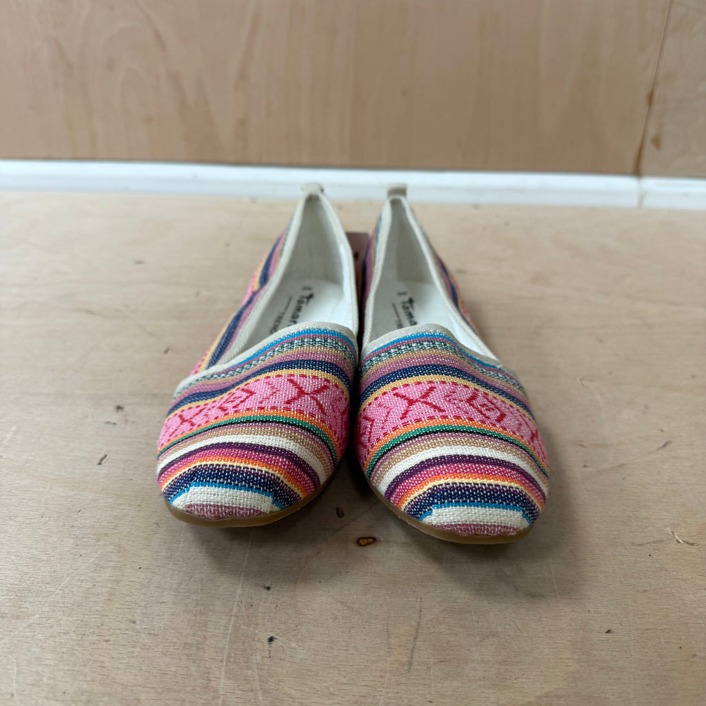Tamaris trend slip on shoes bright colourful flats size 6