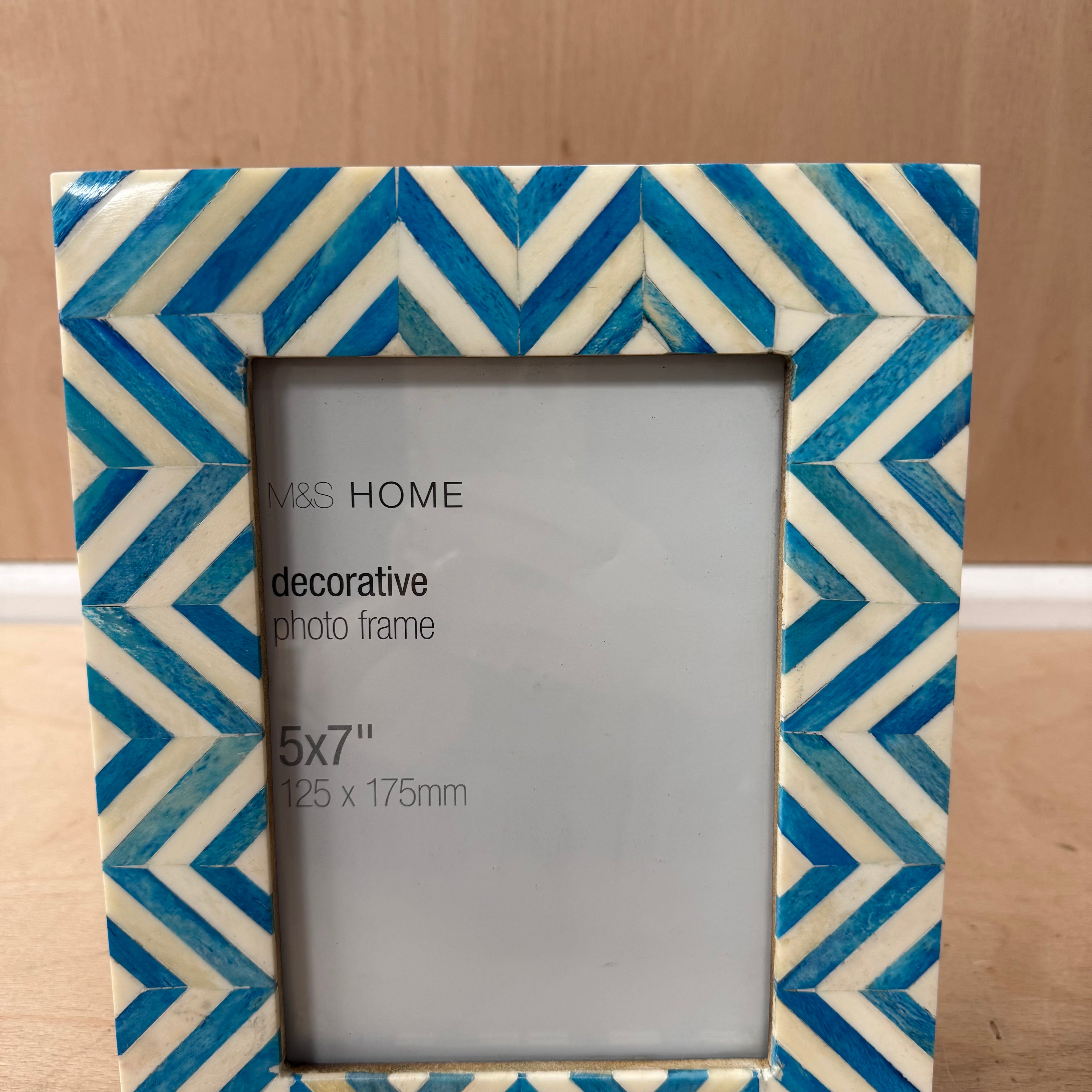 M&S home decorative blue frame 5x7"