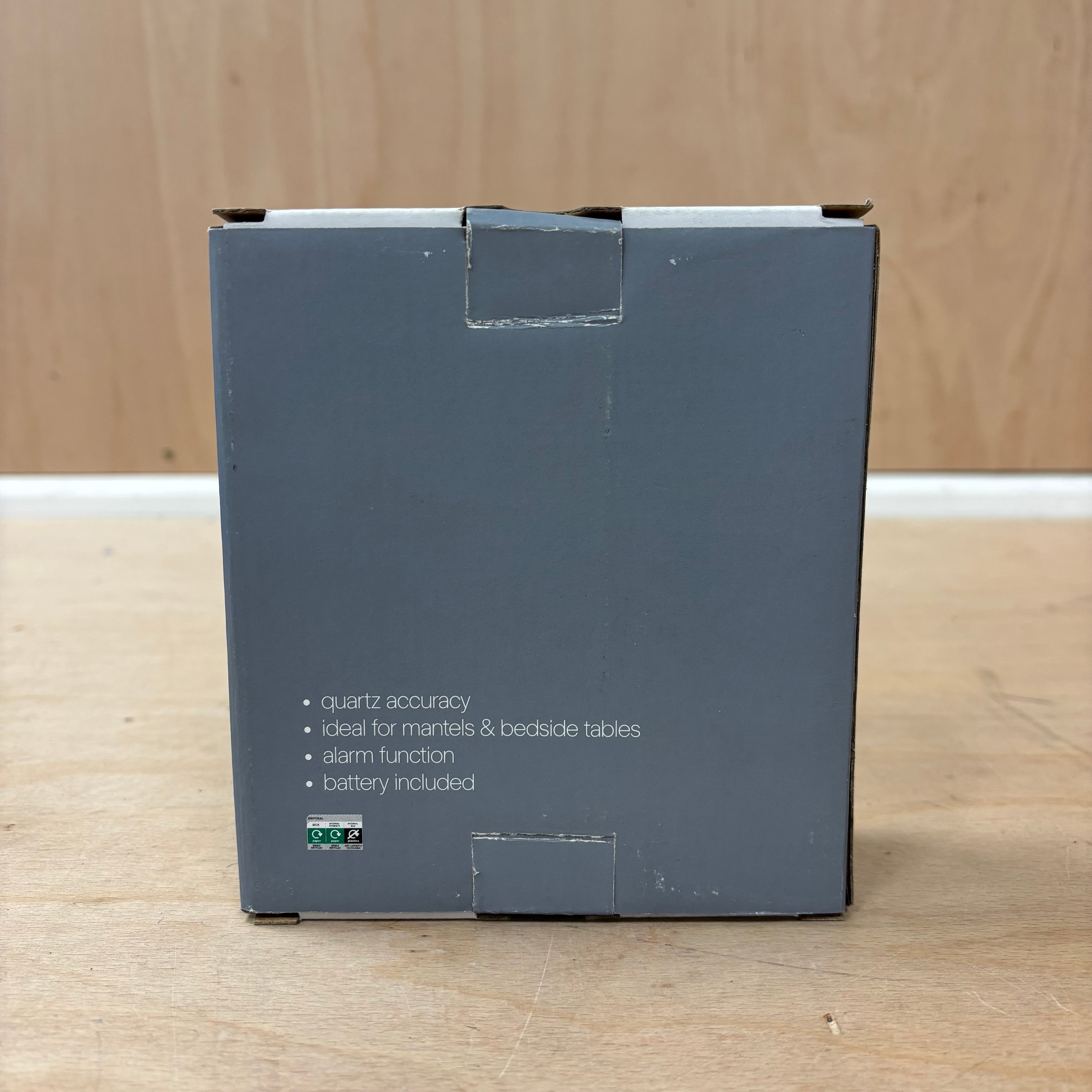 Marks & spencer mini alarm clock – silver & clear acrylic – new in box