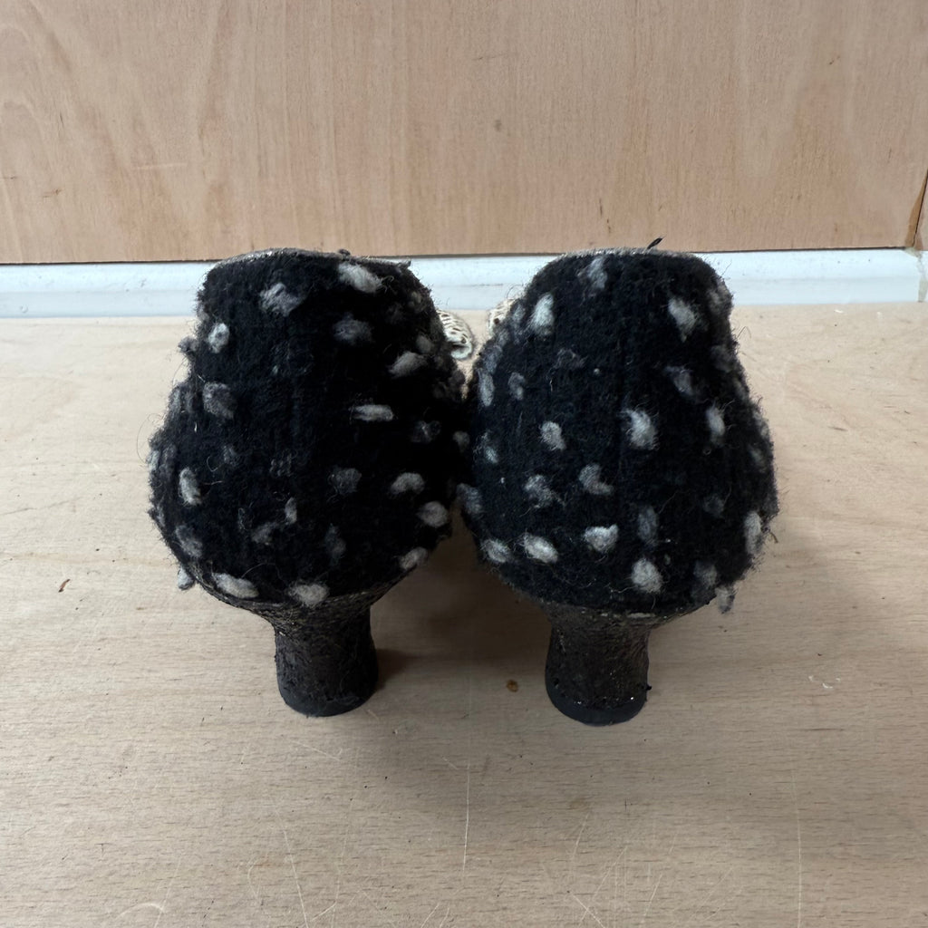 Irregular choice mutiny shoes polka dot and animal print bow size 6