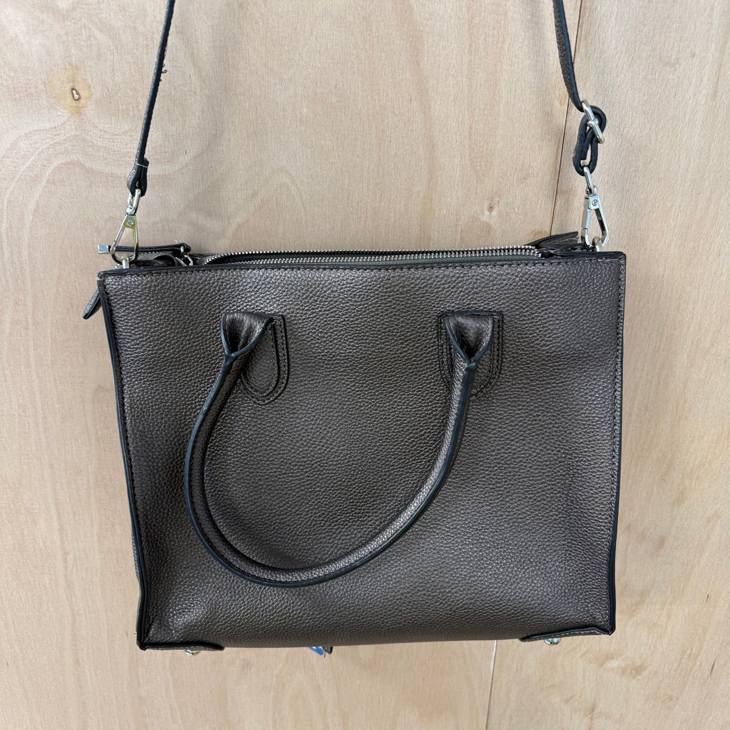 Carvela dark glitter faux leather handbag tote shoulder bag