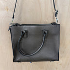 Carvela dark glitter faux leather handbag tote shoulder bag