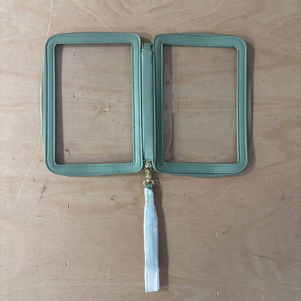 Stackers green clear pouch