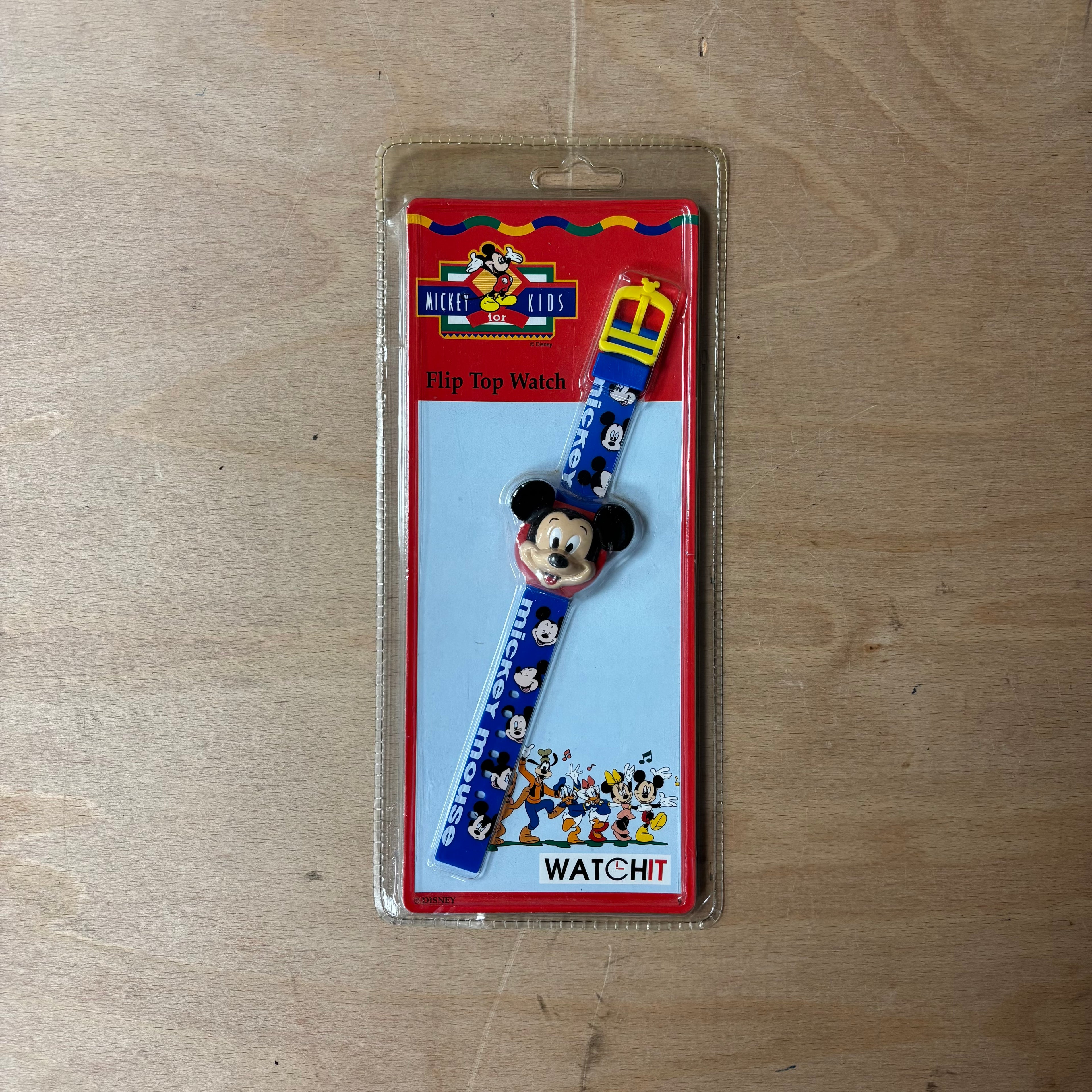 Disney mickey kids flip top watch vintage