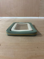 Stackers green and cream clear pouch set