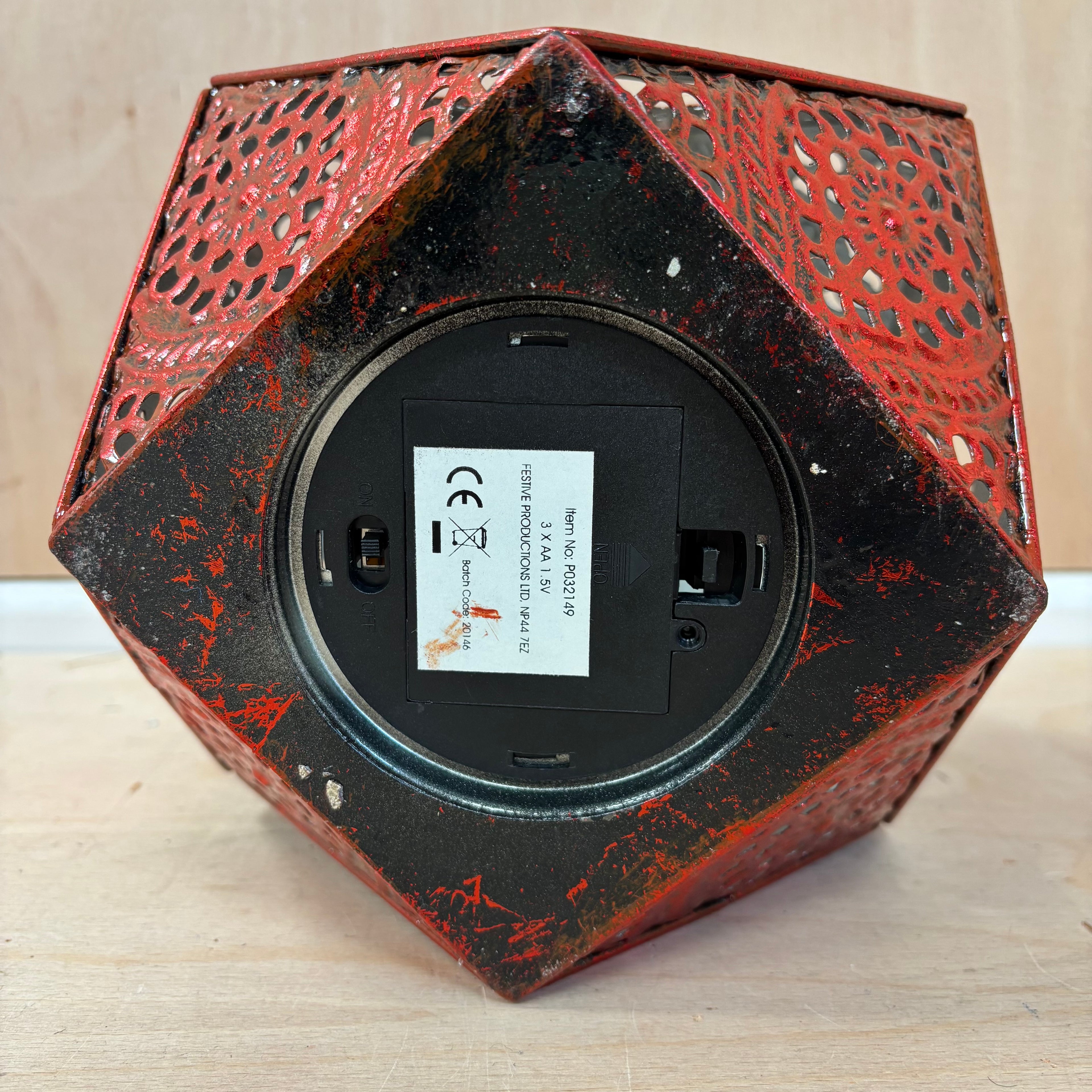 Christmas geometric santa lantern