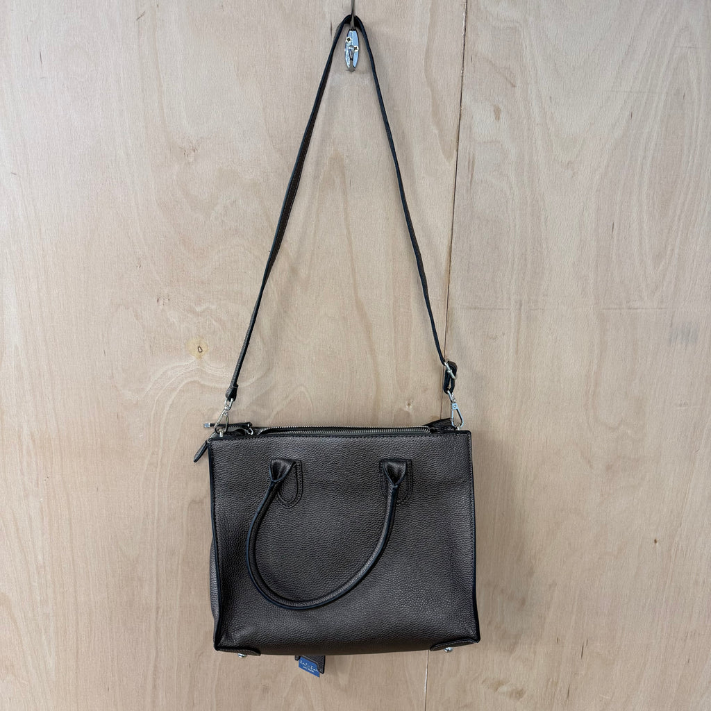 Carvela dark glitter faux leather handbag tote shoulder bag