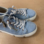 Rieker blue and white zip and lace shoes -size 4