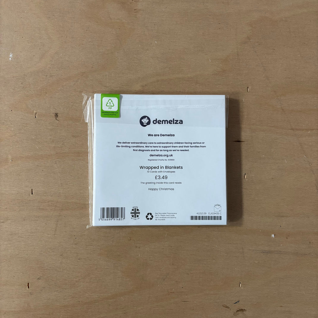 Wrapped in blankets 10 pack christmas cards