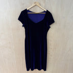 BHS vintage purple velvet bodycon dress size 14