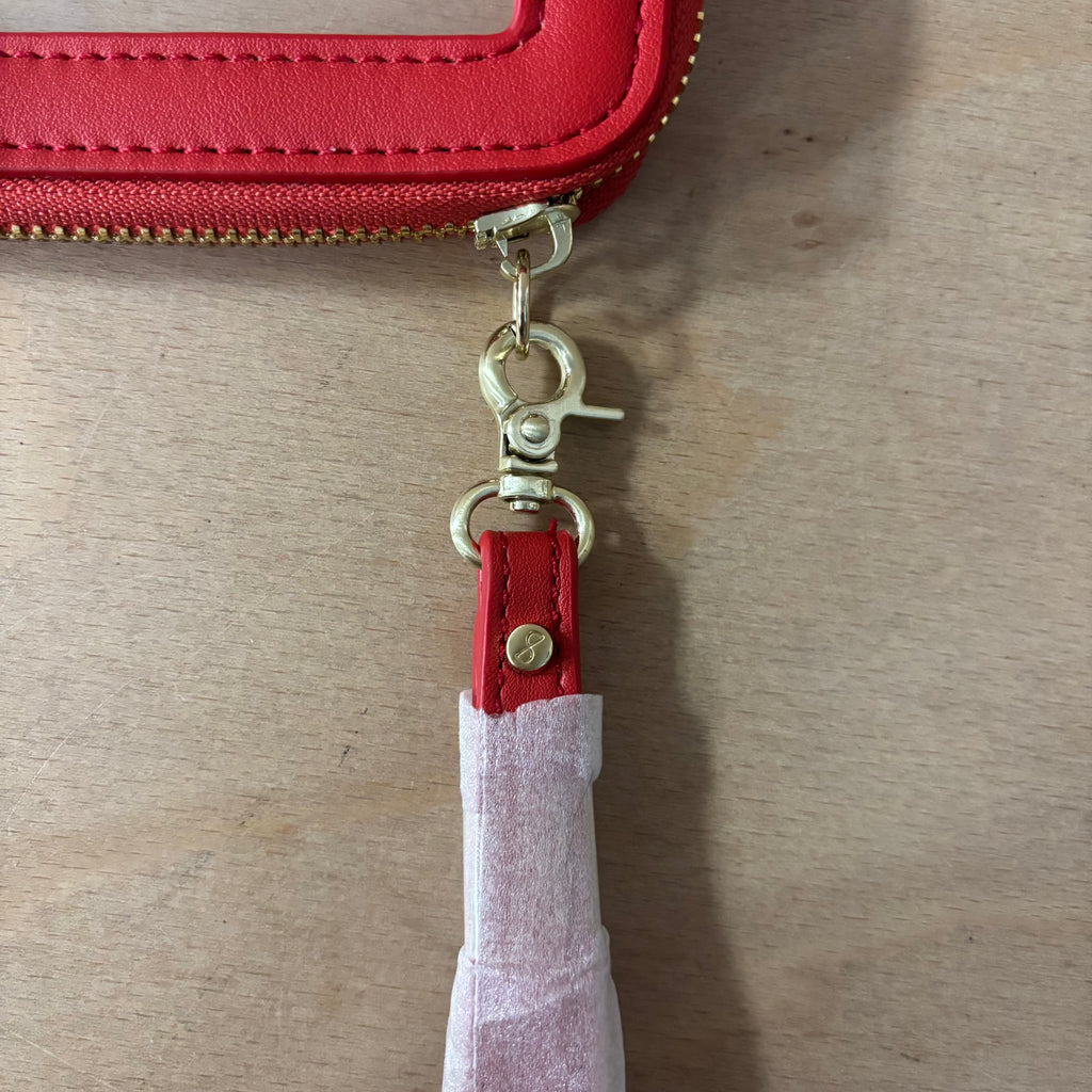 Stackers red clear pouch