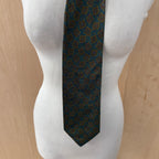 Burberry's men's silk tie blue & multicoloured geometric pattern