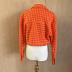 Zara orange cropped shacket