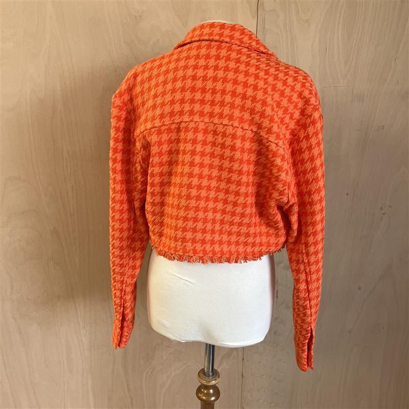 Zara orange cropped shacket