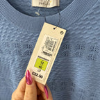 Per una blue knitted top vest size 12 brand new