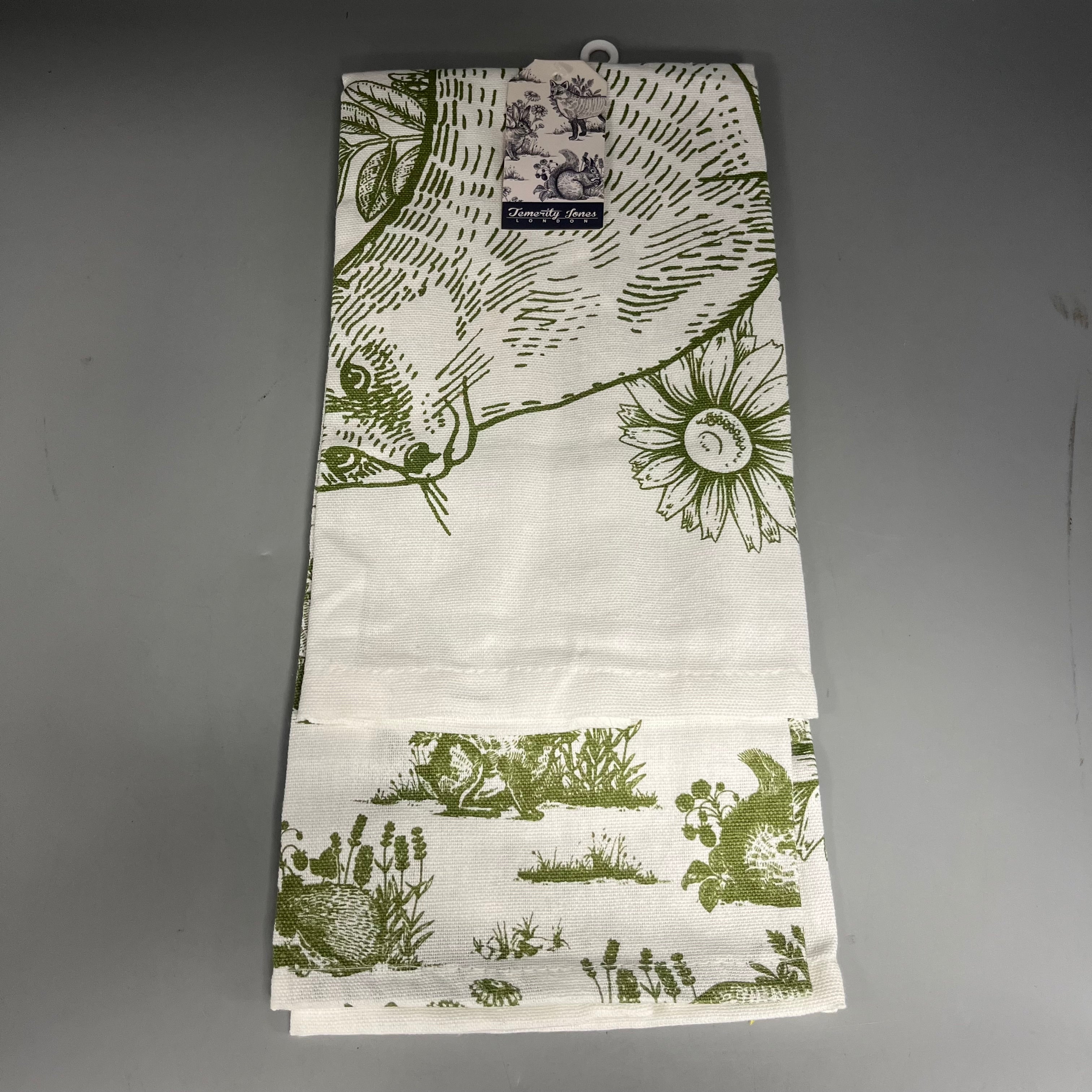 Woodland forest tea towel