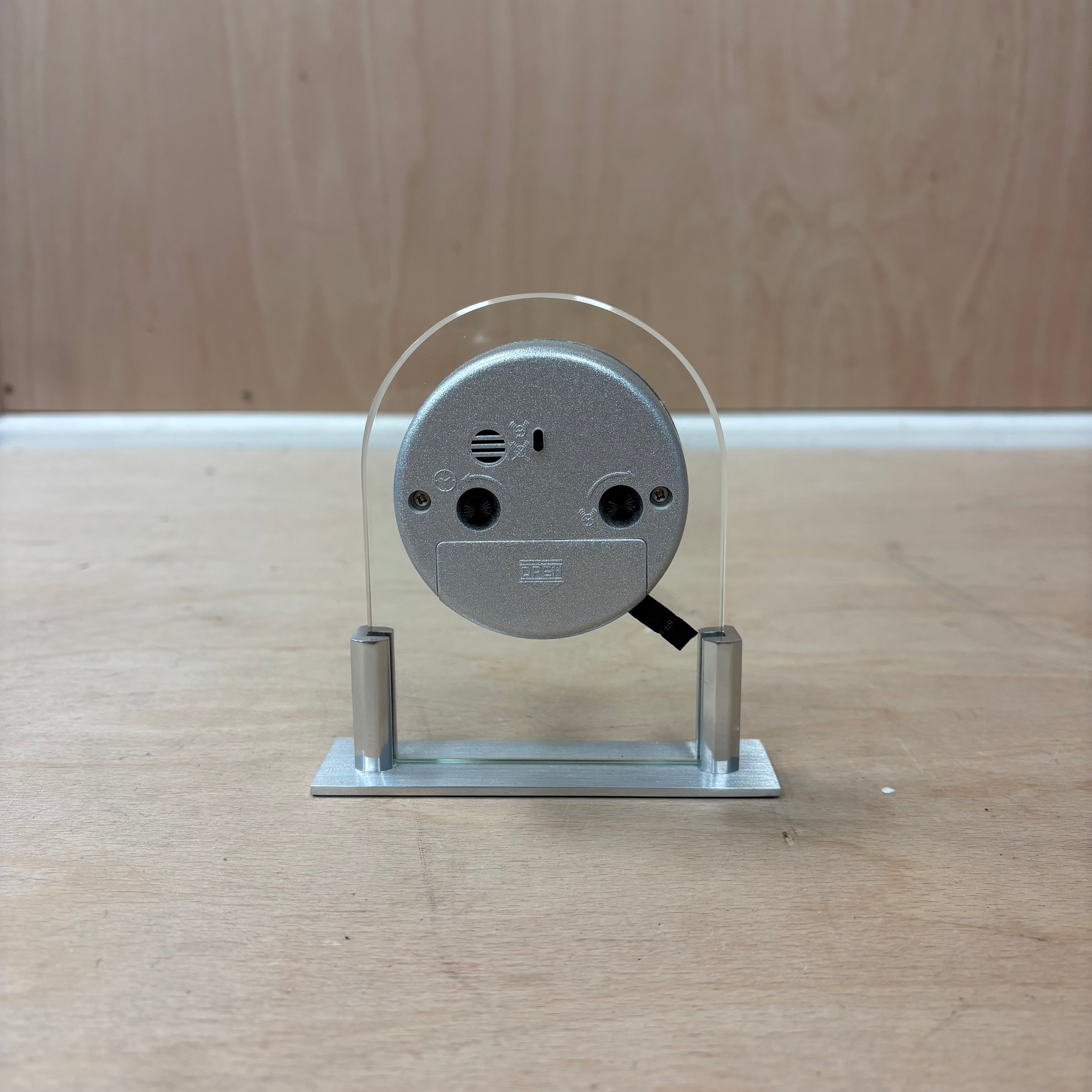 Marks & spencer mini alarm clock – silver & clear acrylic – new in box