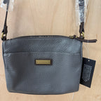 Tignanello grey genuine leather cross body bag brand new