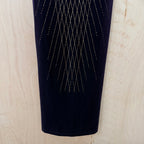 Pia vintage deep purple velvet bodycon dress with gold detailing size small