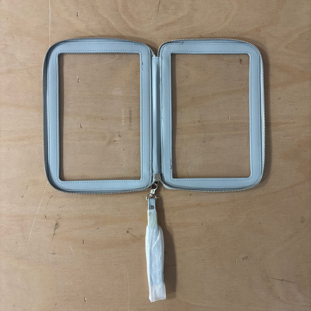 Stackers blue and ice white clear pouch set