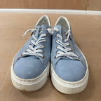 Rieker blue and white zip and lace shoes -size 4